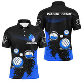 Polo Pétanque Sport Personnalisé - Boules Bleu Électrique - Polo Homme