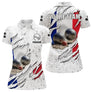 Polo Pétanque Sportif - Blanc Drapeau Français - Polo Femme