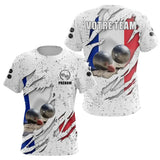 Polo Pétanque Sportif - Blanc Drapeau Français - T-Shirt Femme