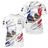 Polo Pétanque Sportif - Blanc Drapeau Français - T-Shirt Homme