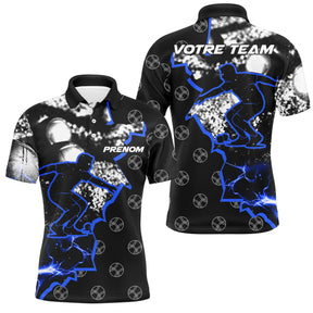 Polo Pétanque Sportif - Design Éclair Personnalisable - Polo Homme