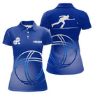 Polo Pétanque Sportif Bleu Royal - Prénom & Équipe - Polo Femme
