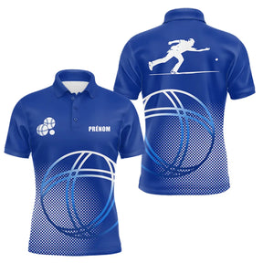 Polo Pétanque Sportif Bleu Royal - Prénom & Équipe - Polo Homme