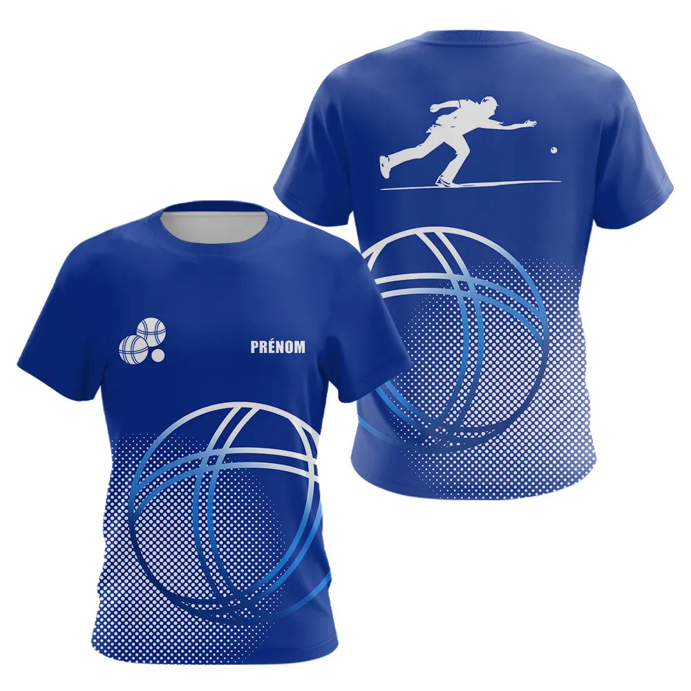 Polo Pétanque Sportif Bleu Royal - Prénom & Équipe - T-Shirt Femme
