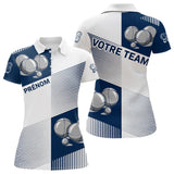 Polo Pétanque Sportif Chic - Bleu Marine Prénom & Équipe - Polo Femme