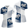 Polo Pétanque Sportif Chic - Bleu Marine Prénom & Équipe - Polo Zippé Femme