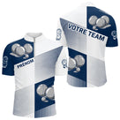 Polo Pétanque Sportif Chic - Bleu Marine Prénom & Équipe - Polo Zippé Homme