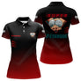 Polo Pétanque Super Joueur - Personnalisé Noir & Rouge - Polo Femme