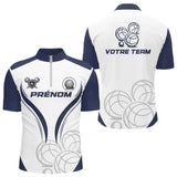 Polo Pétanque Sur Mesure - Boules Équipe Personnalisé - Polo Zippé Homme
