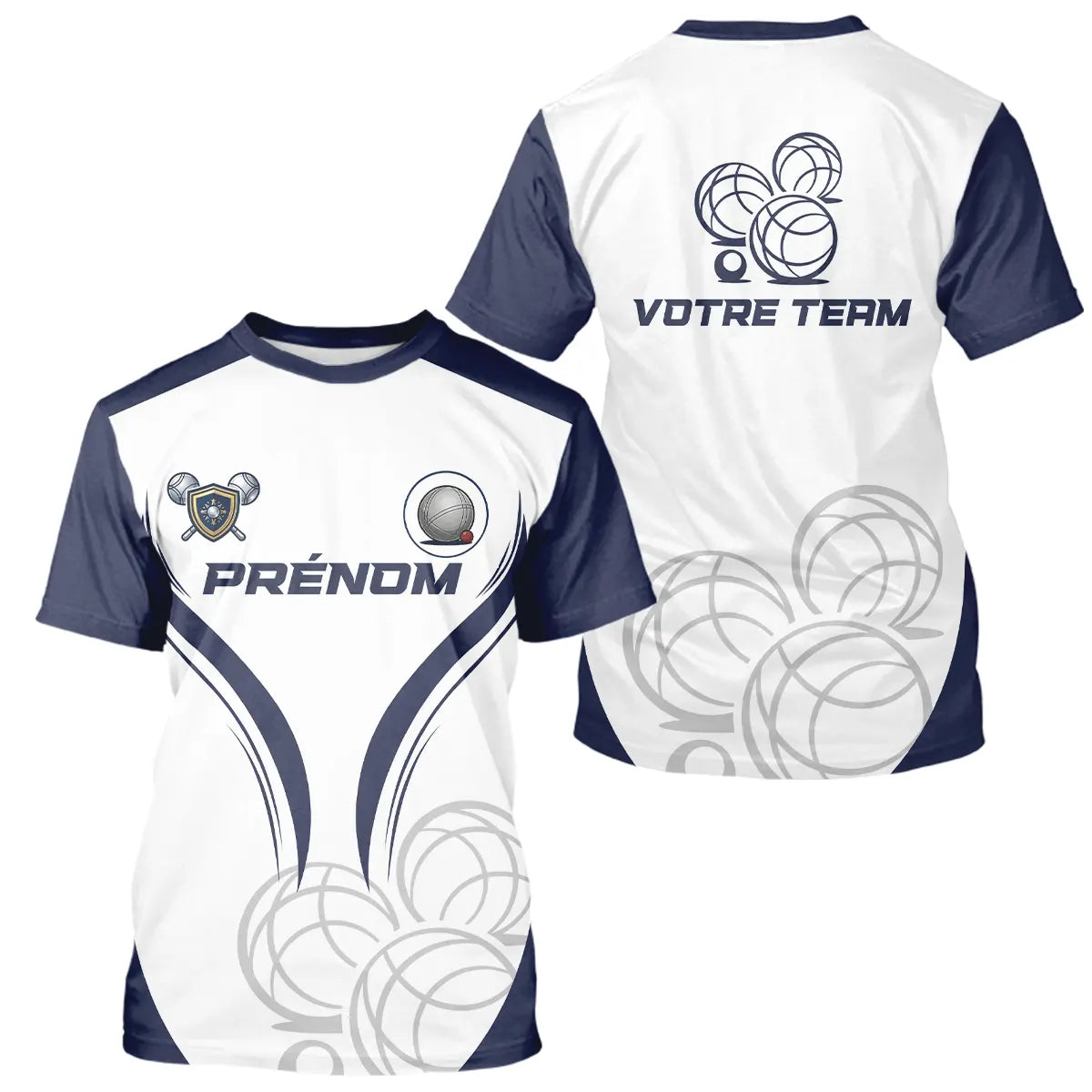 Polo Pétanque Sur Mesure - Boules Équipe Personnalisé - T-Shirt Homme