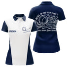 Polo Pétanque "Tire ou Pointe" Bleu & Blanc - Cadeau Bounlistes - Polo Femme