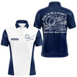 Polo Pétanque "Tire ou Pointe" Bleu & Blanc - Cadeau Bounlistes - Polo Homme