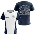 Polo Pétanque "Tire ou Pointe" Bleu & Blanc - Cadeau Bounlistes - T-Shirt Femme