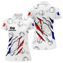 Polo Pétanque Tricolore Boules - Design Effet Griffé - Polo Femme
