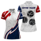 Polo Pétanque Tricolore Personnalisé - Design Boules Équipe - Polo Femme