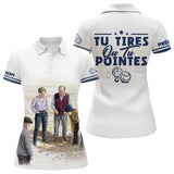 Polo Pétanque Tu Tires Blanc  - Le Cadeau Idéal - Polo Femme