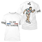 Polo Pétanque Vacances Boules - Hawaïen Blanc Personnalisé - T-Shirt Homme