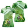 Polo Pétanque Vert Grenouille - Cadeau Bouliste Votre Équipe - Polo Femme