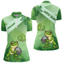 Polo Pétanque Vert Grenouille - Cadeau Bouliste Votre Équipe - Polo Zippé Femme