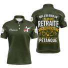 Polo Pétanque Vert Olive - L’Heure Retraite Personnalisé - Polo Homme