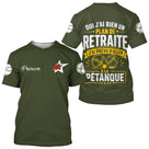 Polo Pétanque Vert Olive - L’Heure Retraite Personnalisé - T-Shirt Homme