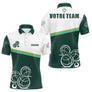 Polo Pétanque Vert Sapin Blanc – Boules Personnalisé - Polo Homme