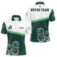 Polo Pétanque Vert Sapin Blanc – Boules Personnalisé - Polo Homme