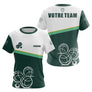 Polo Pétanque Vert Sapin Blanc – Boules Personnalisé - T-Shirt Femme