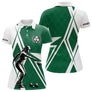 Polo Pétanque Vert et Blanc Personnalisé - Homme Femme Joueur - Polo Femme
