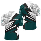 Polo Pétanque Vert Émeraude - Motif Boules Équipe - Polo Zippé Homme