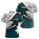 Polo Pétanque Vert Émeraude - Motif Boules Équipe - T-Shirt Femme