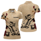 Polo Pétanque Vintage Beige - Homme Femme Personnalisé - Polo Femme
