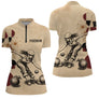 Polo Pétanque Vintage Beige - Homme Femme Personnalisé - Polo Zippé Femme