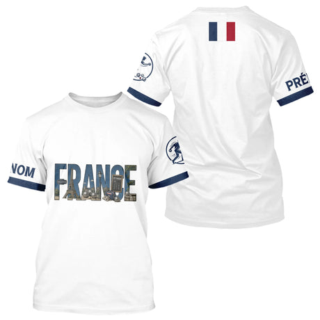Polo Pétanque Élégant France - Blanc Bleu Personnalisé - T-Shirt Homme
