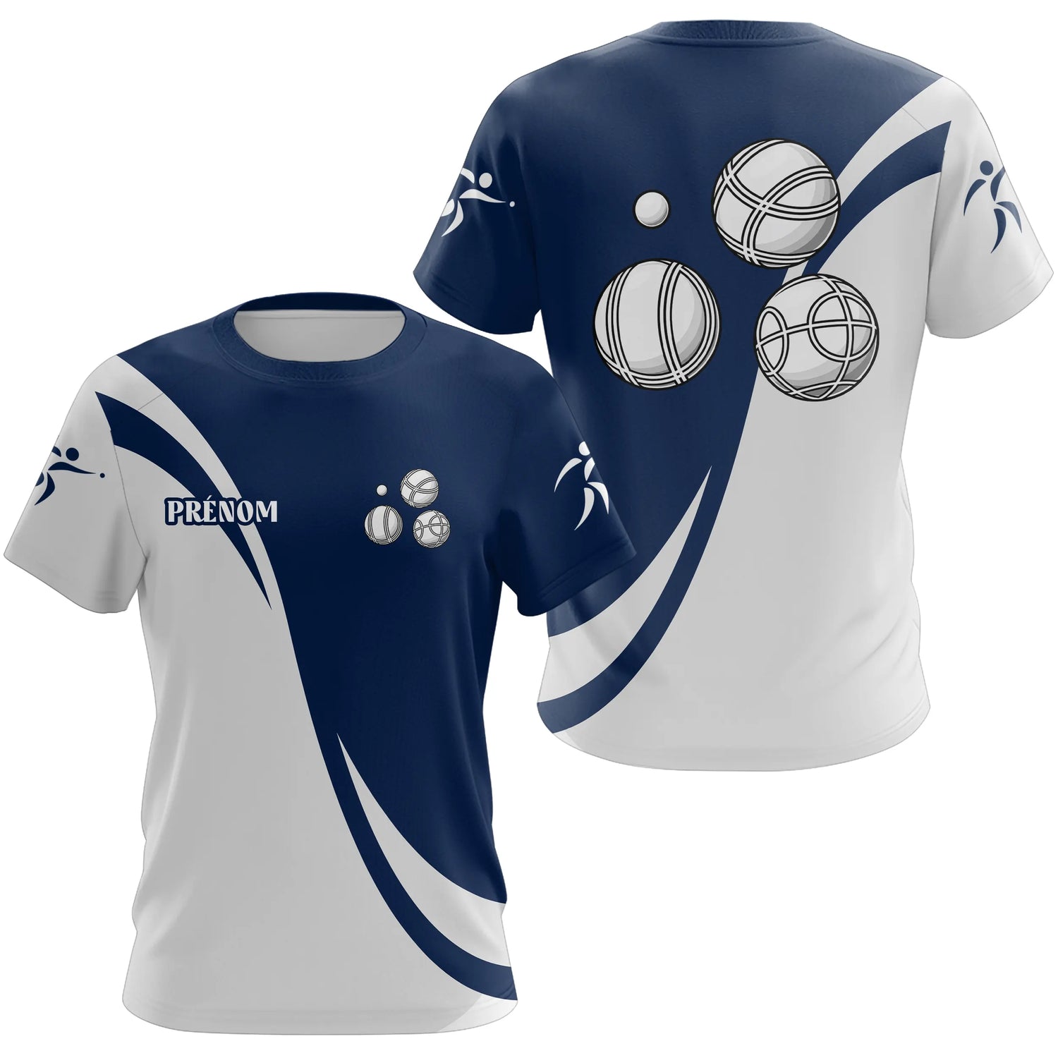 Polo Pétanque Élégant Personnalisé - Chic Boules Graphiques - T-Shirt Femme