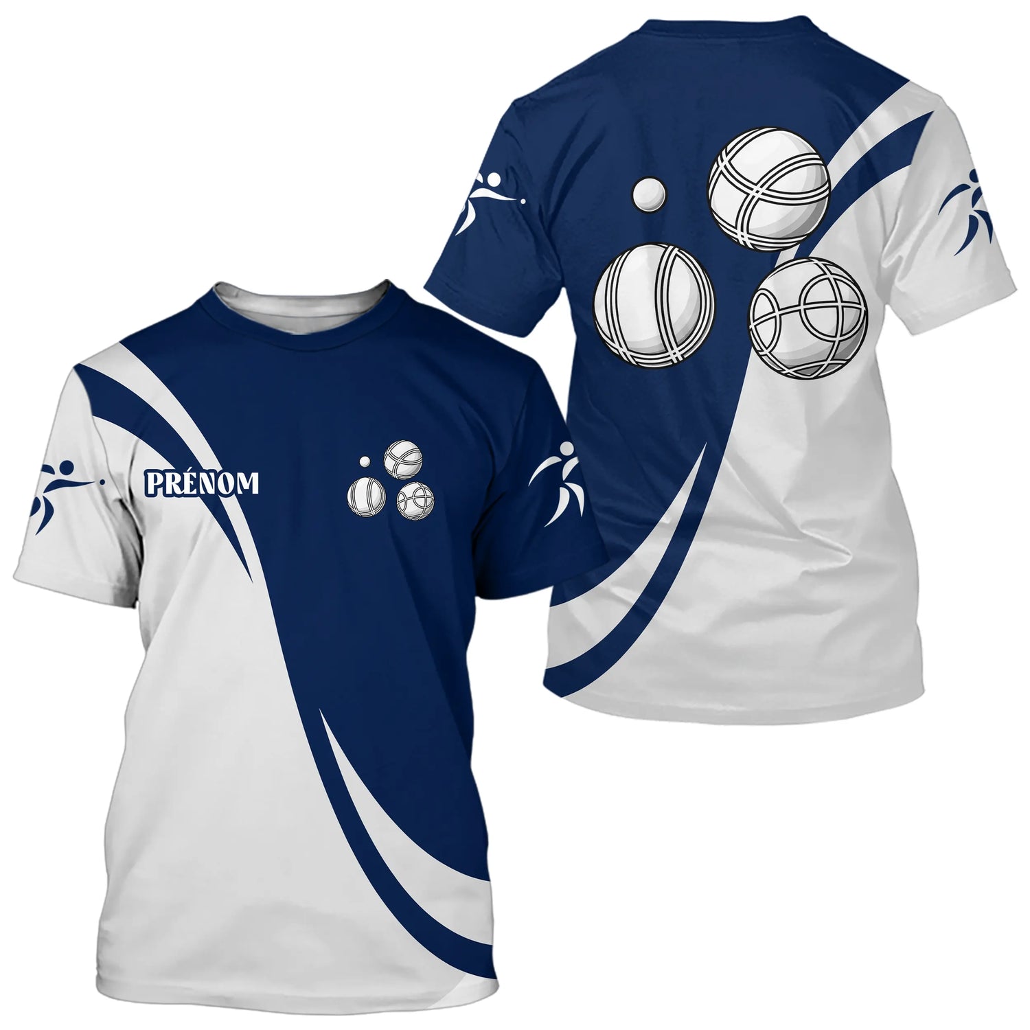 Polo Pétanque Élégant Personnalisé - Chic Boules Graphiques - T-Shirt Homme