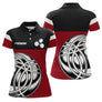 Polo Pétanque Élégant Rouge - Motif Boules Homme Femme - Polo Femme