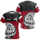 Polo Pétanque Élégant Rouge - Motif Boules Homme Femme - T-Shirt Femme
