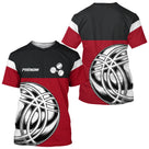 Polo Pétanque Élégant Rouge - Motif Boules Homme Femme - T-Shirt Homme