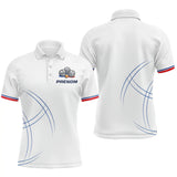 Polo Pétanque Équipe Personnalisé - Style Français Blanc - Polo Homme