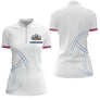 Polo Pétanque Équipe Personnalisé - Style Français Blanc - Polo Zippé Femme