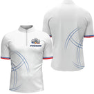 Polo Pétanque Équipe Personnalisé - Style Français Blanc - Polo Zippé Homme