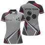 Polo Passion Pétanque Homme Femme - Personnalisé Gris & Rouge - Polo Femme