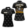 Polo Passion Pétanque Noir Jaune - J'Peux Pas Personnalisable - Polo Femme