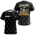 Polo Passion Pétanque Noir Jaune - J'Peux Pas Personnalisable - T-Shirt Femme
