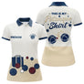 Polo Passion Pétanque Personnalisé - Boules Club Blanc & Marine - Polo Femme