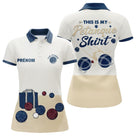 Polo Passion Pétanque Personnalisé - Boules Club Blanc & Marine - Polo Femme