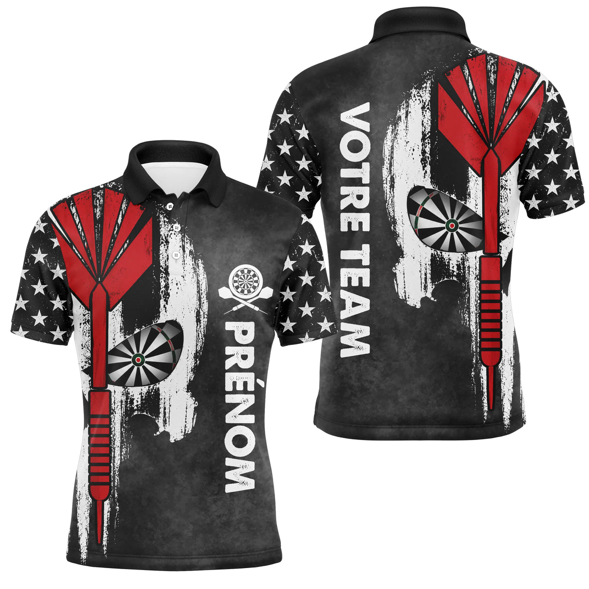 Polo Sport Fléchettes - Design Vintage Personnalisé - Polo Homme