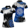 Polo Sport Fléchettes – Cible Bleu Royal & Effet Peinture - Polo Femme
