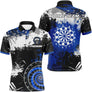 Polo Sport Fléchettes – Cible Bleu Royal & Effet Peinture - Polo Homme
